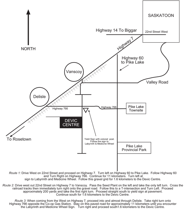 Map to Devic Center